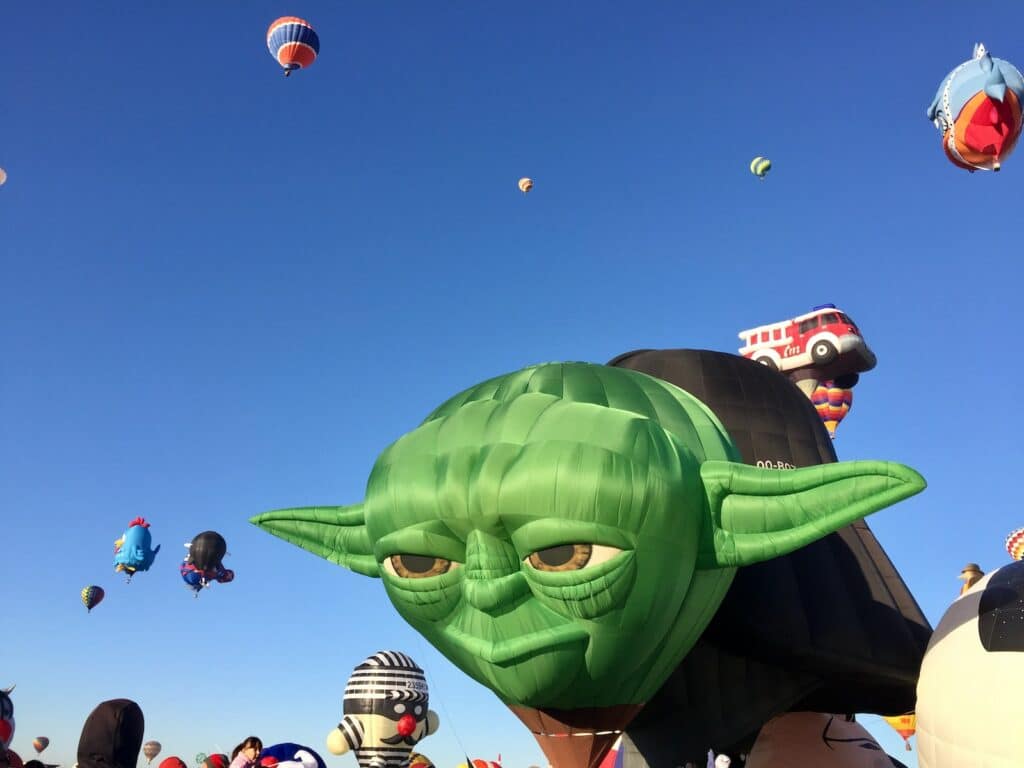 photo of Master Yoda from Star Wars hot-air balloon