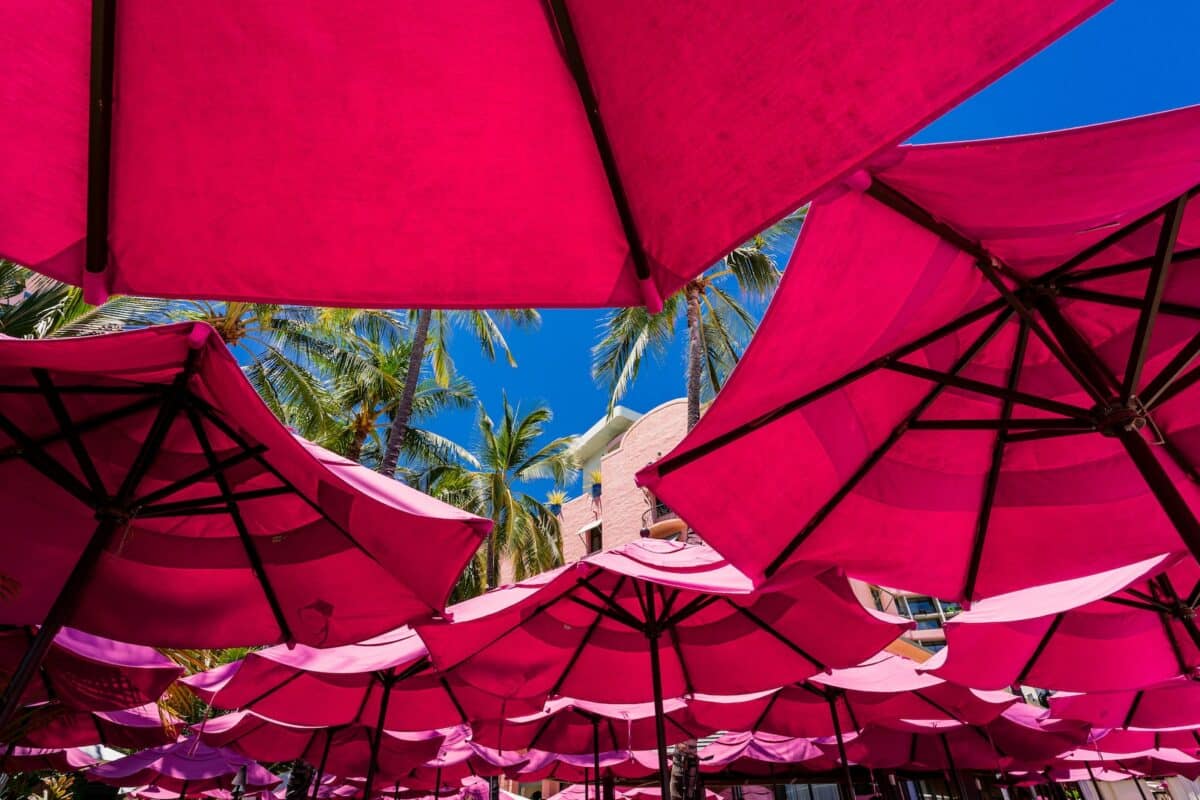 red and white umbrella lot from Waikiki: We're workin' on it on Slow Down, See More from Waikiki Days: We're workin' on it on Slow Down, See More from Waikiki Days: We're workin' on it on Slow Down, See More from Waikiki Days: We're workin' on it on Slow Down, See More