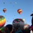 a group of hot air balloons in the sky from Favorite New Mexico Fall Events & Festivals Worth the Trip on Slow Down, See More from New Mexico Calendar of Events, Fairs & Festivals: Fall on Slow Down, See More